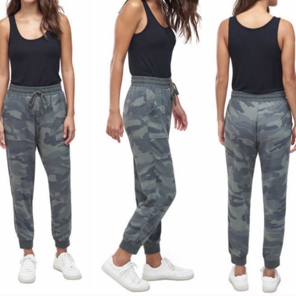 NWT Splendid Women's Joggers Green Camo Sz XXL 16-18